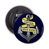 Kundengerechter Schiffs-Kapitän Ihr Namensanker Flaschenöffner (Vorderseite)