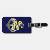 Kundengerechter Schiffs-Kapitän Ihr Namensanker Gepäckanhänger (Vorderseite horizontal)