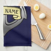 Kundengerechter Schiffs-Kapitän Ihr Namensanker Geschirrtuch (Viertel Falte)