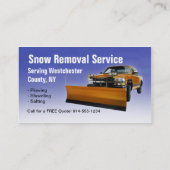 KUNDENGERECHTER Schnee, der Visitenkarten pflügt Visitenkarte (Rückseite)