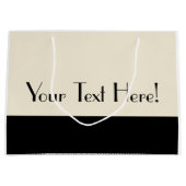 Kundengerechter Schwarz-u. Eierschalen-weißer Große Geschenktüte (Vorderseite)