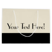 Kundengerechter Schwarz-u. Eierschalen-weißer Große Geschenktüte (Rückseite)