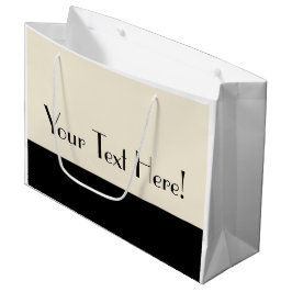 Kundengerechter Schwarz-u. Eierschalen-weißer Große Geschenktüte