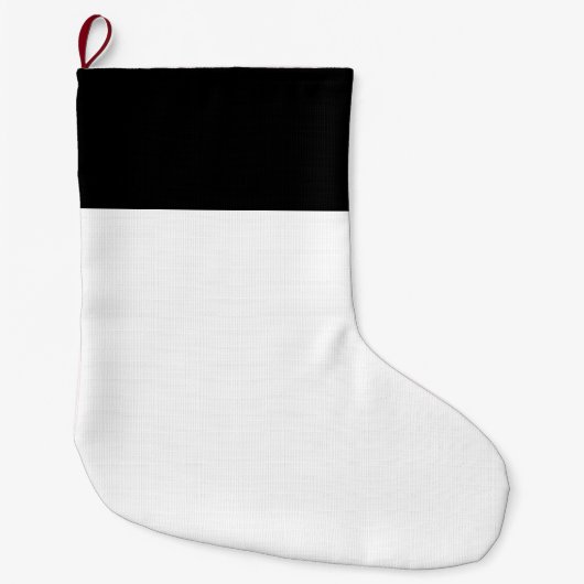 Kundengerechter schwarzer u. weißer großer weihnachtsstrumpf (Vorderseite)