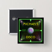 Kundengerechter Siebzigerjahre Disco-Ball Button (Vorne & Hinten)