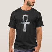 Kundengerechter silberner Ankh T - Shirt (Vorderseite)