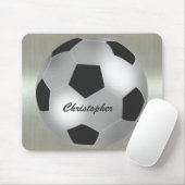 Kundengerechter silberner NamensFußball Mousepad (Mit Mouse)