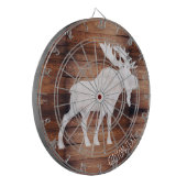 Kundengerechter Spray gemalte Elche auf hölzernem Dartscheibe (Vorderseite Links)