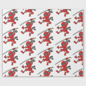 Kundengerechter springender Ninja Entwurf Geschenkpapier (Flach)