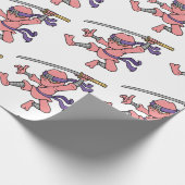 Kundengerechter springender Ninja Entwurf Geschenkpapier (Ecke)