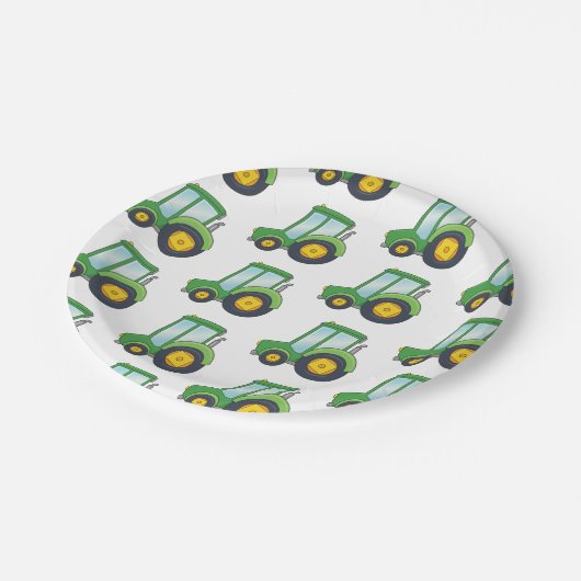 Kundengerechter Traktor Pappteller (Schrägansicht)