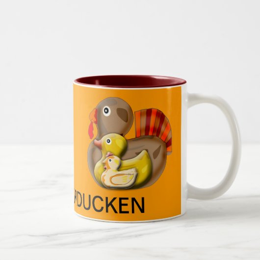 Kundengerechter Turducken Entwurf Zweifarbige Tasse (Rechts)