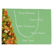 Kundengerechter verzierter Weihnachtsbaum Große Geschenktüte (Rückseite)