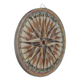 Kundengerechter Vintager KompassDartboard Dartscheibe (Vorderseite Links)