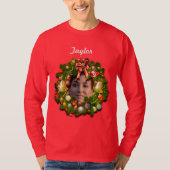 Kundengerechter WeihnachtsKranz T-Shirt (Vorderseite)