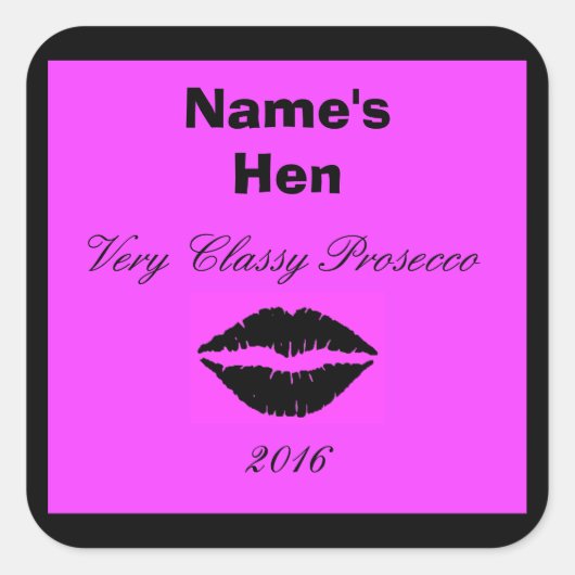 Kundengerechter Wein-Flaschen-Aufkleber Quadratischer Aufkleber (Vorderseite)