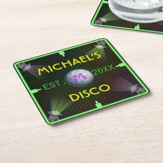 Kundengerechter Zuhause-Barsiebziger jahre Rechteckiger Pappuntersetzer (angewinkelt)