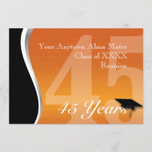 Kundengerechtes 45 Jahr-Klassen-Wiedersehen Einladung