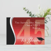 Kundengerechtes 45 Jahr-Klassen-Wiedersehen Einladung (Stehend Vorderseite)