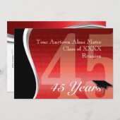 Kundengerechtes 45 Jahr-Klassen-Wiedersehen Einladung (Vorne/Hinten)