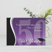 Kundengerechtes 50 Jahr-Klassen-Wiedersehen Einladung (Stehend Vorderseite)