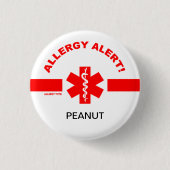 Kundengerechtes Allergie-Alarm-Button Button (Vorderseite)