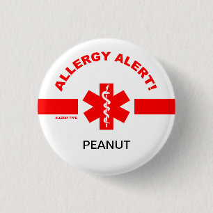 Kundengerechtes Allergie-Alarm-Button Button