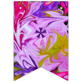 Kundengerechtes alles Gute zum Geburtstag lila u. Wimpelkette (Erste Fahne)