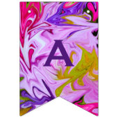 Kundengerechtes alles Gute zum Geburtstag lila u. Wimpelkette (Dritte Fahne)