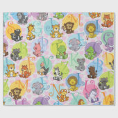 Kundengerechtes Baby-Tier Geschenkpapier (Flach)