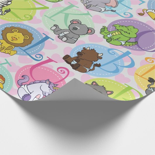 Kundengerechtes Baby-Tier Geschenkpapier (Ecke)