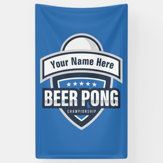 Kundengerechtes Bier Pong Meisterschafts-Logo Banner (Vertikal)