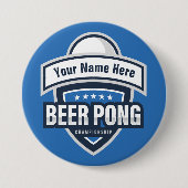 Kundengerechtes Bier Pong Meisterschafts-Logo Button (Vorderseite)