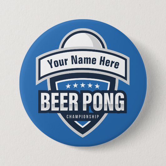 Kundengerechtes Bier Pong Meisterschafts-Logo Button (Vorderseite)