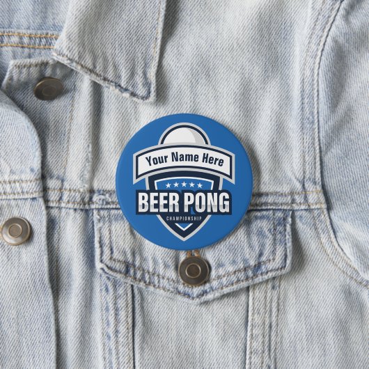 Kundengerechtes Bier Pong Meisterschafts-Logo Button (Beispiel)