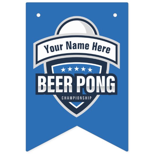 Kundengerechtes Bier Pong Meisterschafts-Logo Wimpelkette (Zweite Fahne)