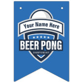 Kundengerechtes Bier Pong Meisterschafts-Logo Wimpelkette (Dritte Fahne)