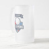 Kundengerechtes Bier Pong Turnier-Logo Mattglas Bierglas (Vorderseite Links)