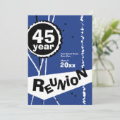 Kundengerechtes Blau 45 Einladung (Stehend Vorderseite)