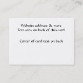 Kundengerechtes Businesscards, Kunst oder Visitenkarte (Rückseite)