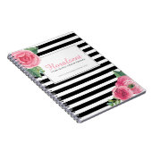 Kundengerechtes Chic-Rosa-Rosen-Anmerkungs-Buch Notizblock (Rechte Seite)