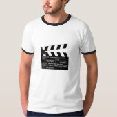 Kundengerechtes Clapperboard für Filmemacher T-Shirt (Vorderseite)
