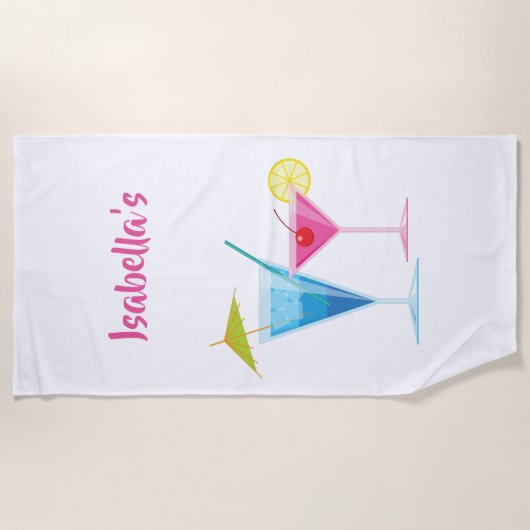 Kundengerechtes Cocktail-Badetuch Strandtuch (Vorderseite)