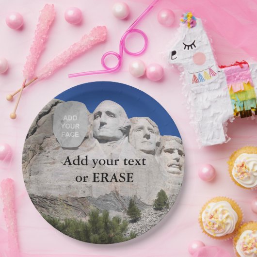 Kundengerechtes der Mount Rushmore nationales Pappteller (Party)