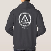 Kundengerechtes dunkles Logo-Sweatshirt Hoodie (Rückseite)