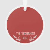 Kundengerechtes erstes Weihnachten als Herr und Ornament (Rückseite)