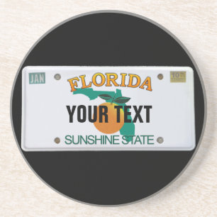 (Kundengerechtes) Florida-Kfz-Kennzeichen Getränkeuntersetzer