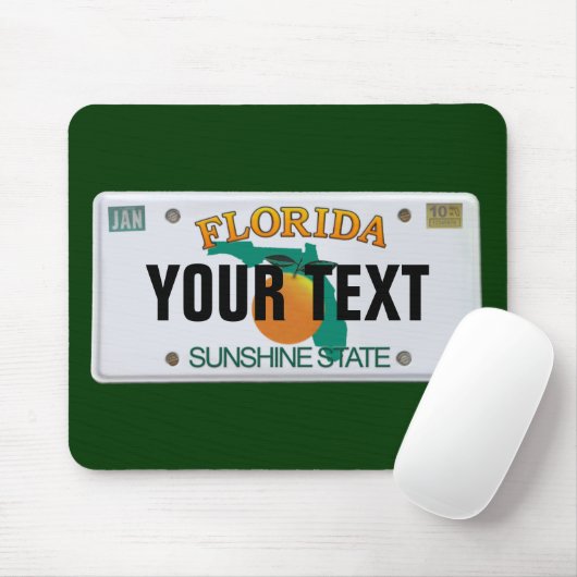 (Kundengerechtes) Florida-Kfz-Kennzeichen Mousepad (Mit Mouse)