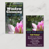 Kundengerechtes förderndes FENSTER-REINIGUNG Visitenkarte (Vorne/Hinten)