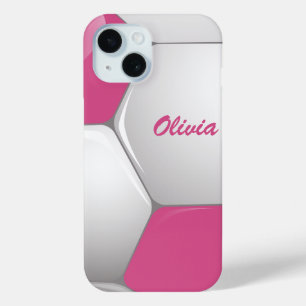 Kundengerechtes Fußball-Fußball-Rosa und Weiß Case-Mate iPhone Hülle